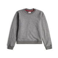 Topo Designs Women's Global Sweater recycled Italian wool crewneck pullover in "Gray"
