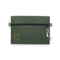 Topo Designs TopoLite Accessory Bag in "Olive" green "Medium" ultralight pouch for travel.