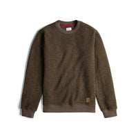 Topo Designs Men's Global pullover Sweater recycled washable Italian wool in "Desert Palm"