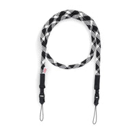 Topo Designs Camera Strap in "Black / White".